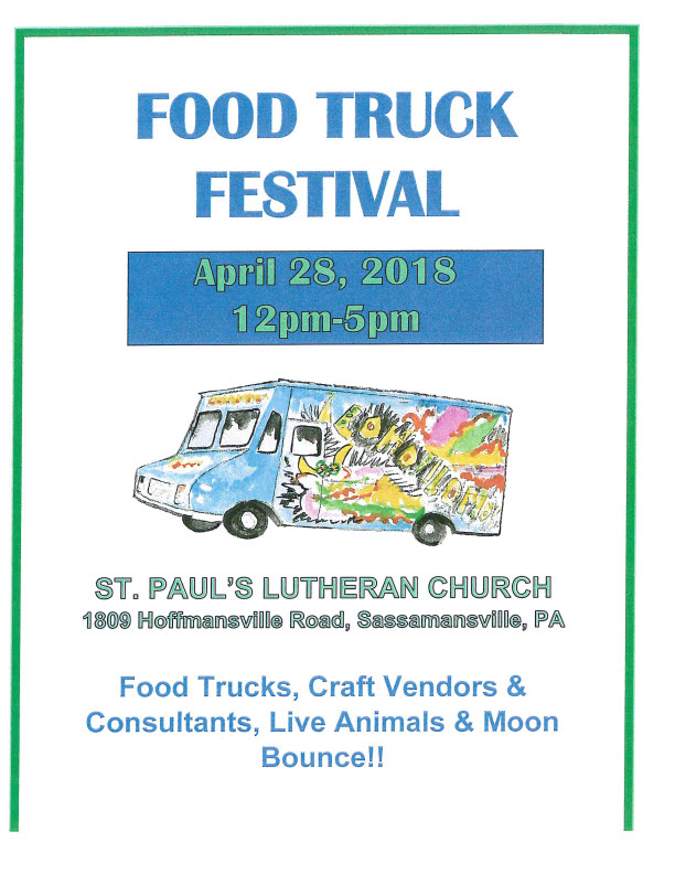 Food Truck Festival Flyer St Pauls Lutheran Church Of